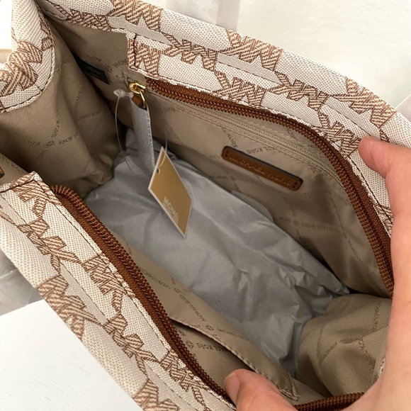 Michael Kors Mirella Small Logo Jacquard Crossbody Bag - Picture 6 of 10